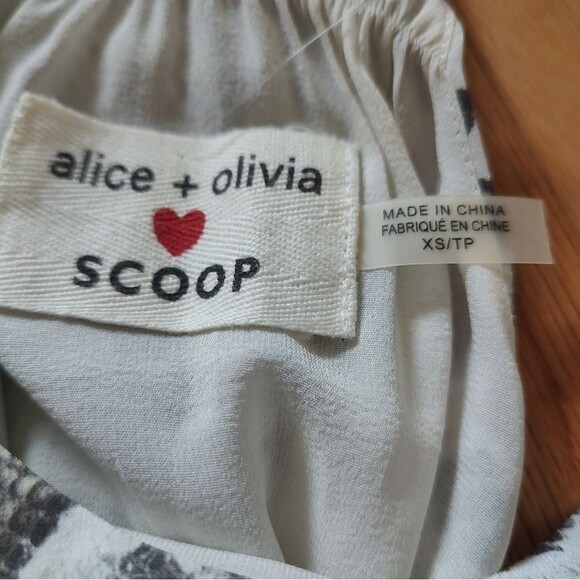 Alice + Olivia x Scoop silk snake print flowy tank cami XS - Picture 3 of 6